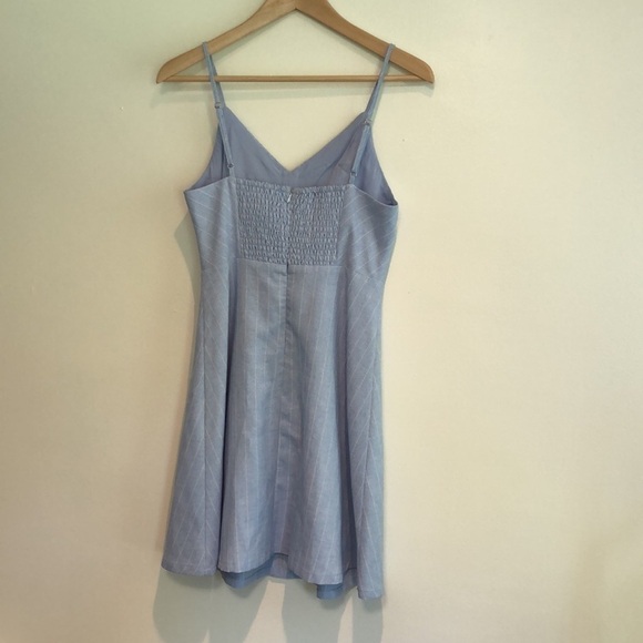 Lulus Shoreline Stripes Blue Striped Sleeveless Skater Dress size small - Picture 6 of 9